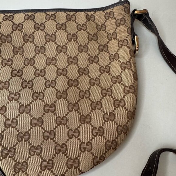 Authentic Vintage Gucci GG Monogram Canvas Crossbody Bag – Excellent Condition - Picture 8 of 16